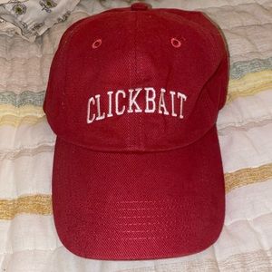 Clickbait Red baseball cap